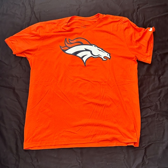 Denver Bronco's Football Orange Dri-Fit Authentic Collection Logo Shirt XL - Picture 2 of 5